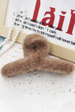 MULTICOLOR FAUX RABBIT FUR HAIR CLAW CLIP TWIST_CWAHA0153