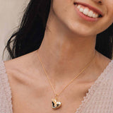 HEART SHAPED PENDANT CLAVICLE CHAIN_CWAJE1603