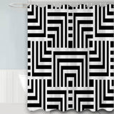 SIMPLE GEOMETRIC WATERPROOF SHOWER CURTAIN_CWMM1796
