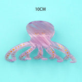 OCEAN BEACH FISH SEASHELL ACRYLIC HAIR CLAW CLIPS _CWAHA0552