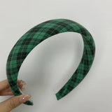 Vintage Plaid French Wide Brim Headband