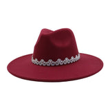 MEN WOMEN WOOL BLEND FEDORA HAT HEART TOP_CWAH04386