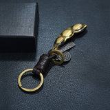 NEW HAND WOVEN COWHIDE KEYCHAIN_CWMM5019