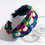BOHEMIAN WIDE BRIMMED COLORFUL TWIST HEADBAND_CWAHA2193