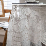 HOME FLOWER EMBROIDERED LACE TABLECLOTH_CWMM0944