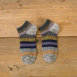 5PCS SET ALPACA VINTAGE FLORAL PATTERN SOCKS_CWMS0207