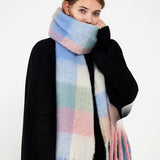 NEW PLAID TASSEL SCARF FOR WOMEN WINTER WARMTH_CWASC0341