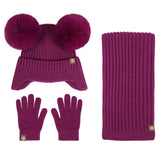 CHILDRENS HAT SCARF AND GLOVES THREE PIECE SET_CWMM2810