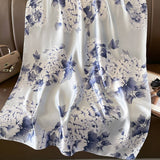 SILKY SATIN LONG SCARF SHAWL VERSATILE WRAP_CWASC0530