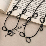 NEW STYLE BEADED BOW SIMPLE CLAVICLE NECKLACE_CWAJE3074