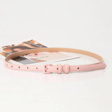 Cwabe0907_Women'S Small Square Buckle Thin Belt