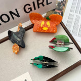 PUMPKIN WITCH HAT HAIR CLAW MEDIUM ACETATE CLIP_CWAHA5712