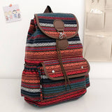 BOHO VINTAGE BACK TO SCHOOL CANVAS BACKPACK_CWAB2214