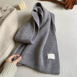 PLAID KNIT SCARF SOFT FAUX CASHMERE WINTER WRAP_CWASC1235