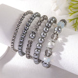 SIMPLE CRYSTAL BEADED STRETCH BRACELET SET_CWMM3529
