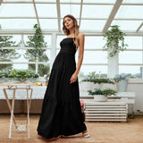Waistband Halter Temperament Swing Long Dress