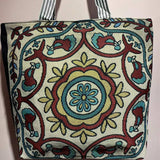 RETRO EMBROIDERED CANVAS SHOULDER BAG TOTE BAG_CWAB1672