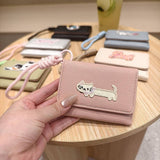 Cute Cartoon Cat Patch Trifold Short Wallet_Cwab06200