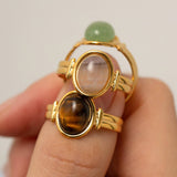 INLAID NATURALSTONE STAINLESS STEEL OPEN RINGS_CWAJE1229