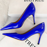 SIMPLE GLOSSY SHALLOW POINTED TOE SEXY HIGH HEELS_CWSHH0060