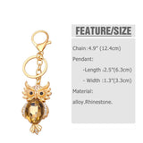 FASHIONABLE OWL METAL KEYCHAIN PENDENT_CWAJE0955