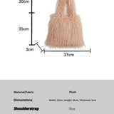FLUFFY FUR TOTE HANDBAG WOMEN CHIC SHOULDER BAG_CUAB00565