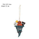 INS STYLE PAINTED PUMPKIN BAT WOOD HANGING_CWAJE05361