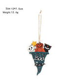 INS STYLE PAINTED PUMPKIN BAT WOOD HANGING_CWAJE05361