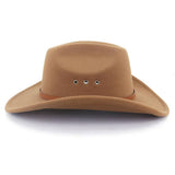 Western Cowboy Hat Felt Wide Brim With Belt Decor_Cwah1772