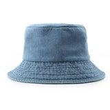 Women Vintage Denim Casual Bucket Hat_Cwah0510