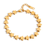 18K GOLD STAR BRACELET STAINLESS STEEL SHINE_CWAJE4666