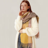 ELEGANT PLAID SHAWL WINTER SCARF FOR WOMEN_CWASC0170