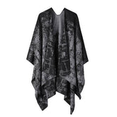 SOLID COLOR DOUBLE SIDED CAPE SHAWL OUTER CAPE_CWASC2133