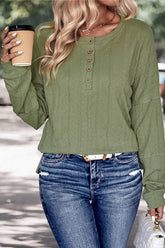 Women Solid Color Long Sleeved Shirt_Cwoswl1520
