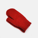 Womens Solid Color Rabbit Fur Full Finger Gloves_Cwag00592