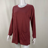 Solid-Color Loose Round-Neck Pocket T-Shirt