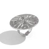 FASHIONABLE STACKING IRREGULAR HOLLOW ALLOY RING_CWMM3240