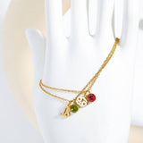 12 ZODIAC SIGNS ZIRCON HOROSCOPE RUNE BRACELET_CWAJE1611