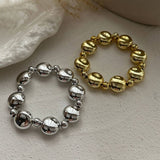 HIGH GRADE METAL IRREGULAR GLOSSY OPEN BRACELET_CWMM3111