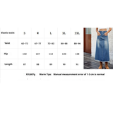 Wome Washed Denim Midi Skirt With Raw Hem_Cwjsk0199