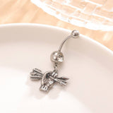 Unique Fist Arrow Belly Ring Body Piercing_Cwmm9326