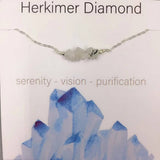 SILVER CHAIN NATURAL STONE NECKLACE WITH CARD_CWAJE1057