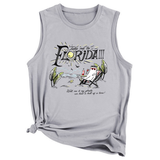 Trendy Loose Fit Tank, Funny Print For Women