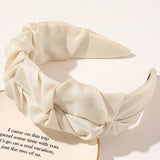 SOLID RUCHED WIDE SIMPLE CASUAL HEADBAND _CWAHA0243