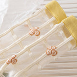 FLORAL SUMMER SHEER MESH SOCKS FOR WOMENS_CWMS0444