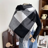 Warm Plaid Scarf Shawl For Women--Soft Winter Wrap_Cwasc1464