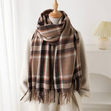 CLASSIC PLAID FRINGE SCARF WRAP FOR COLD DAYS_CWASC2754