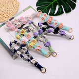 FLOWER DESIGN WOVEN KEYCHAIN_CWMM1567
