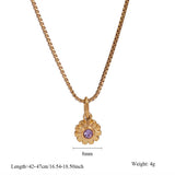 MINIMALIST STAINLESS STEEL MONTHLY STONE NECKLACE_CWMM8843