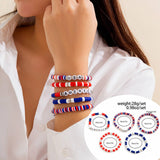 NEW FLAG CONTRAST COLOR BEADED BRACELET_CWAJE1473